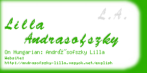 lilla andrasofszky business card